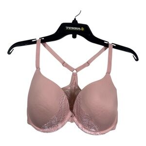 La Senza Womens Bra Sexy Tease 34D Pink Padded Racer Back Lace Underwire